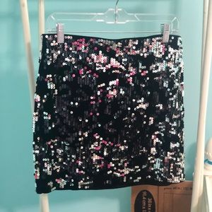 Mini sequin skirt from Express